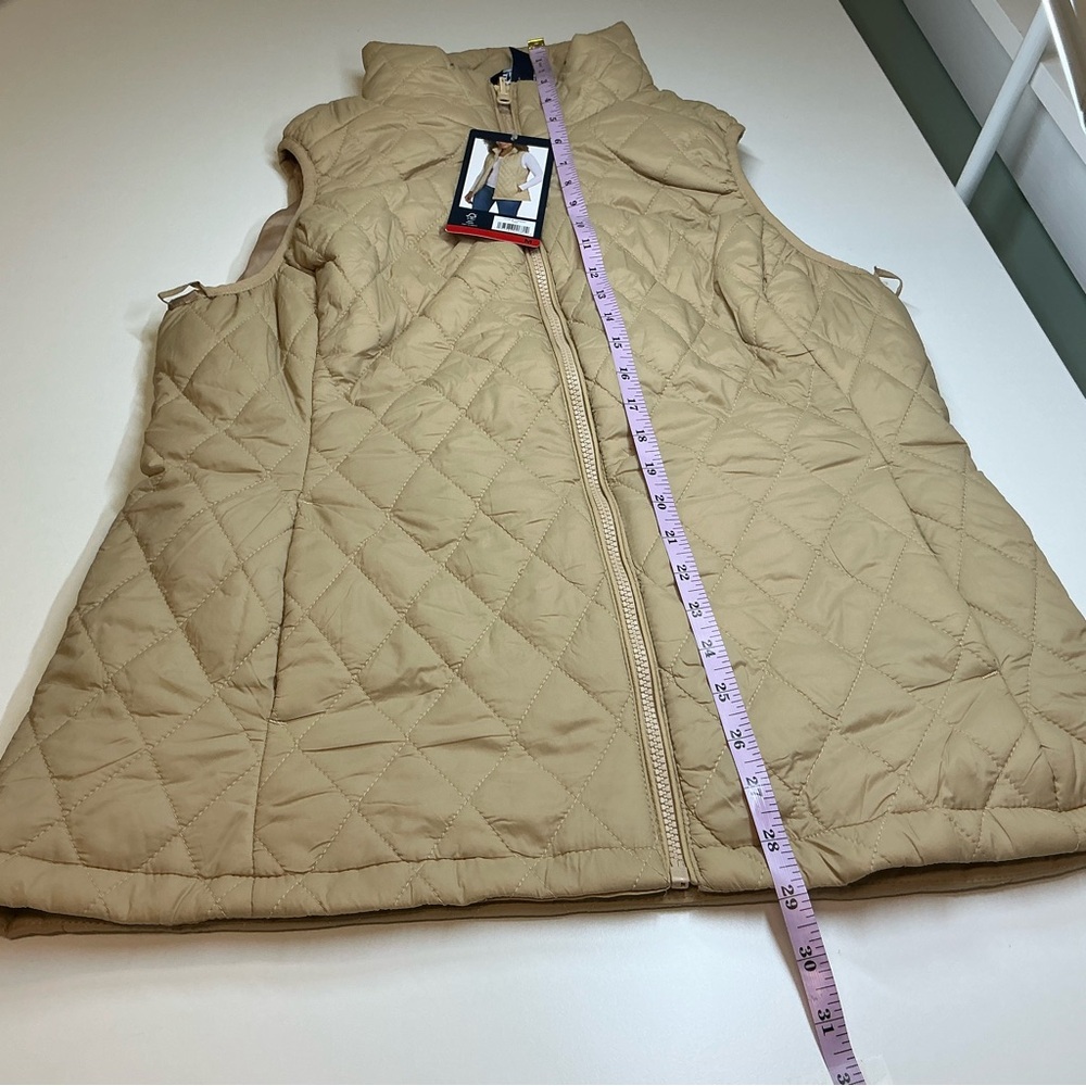 Lands End Womens M Adjustable Hood w/visor 3 in 1 Jacket Systems Tan Beige NWT - Picture 4 of 16